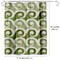Americanflat 71" x 74" Shower Curtain, Retro Waves In Green by Modern Tropical